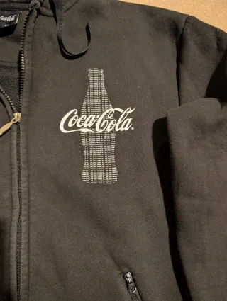 Felpa con zip Coca-Cola nera