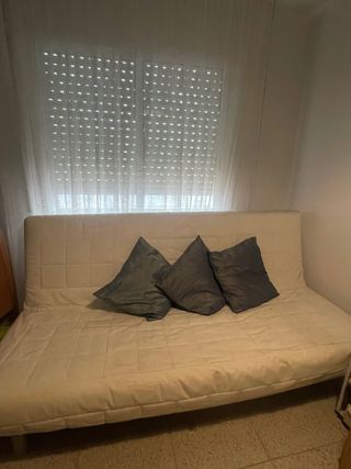 Sofá Cama Beige y Gris