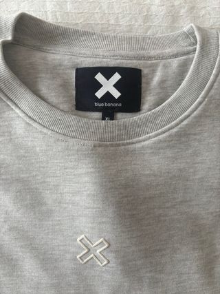 Sudadera Blue Banana gris. Oversize