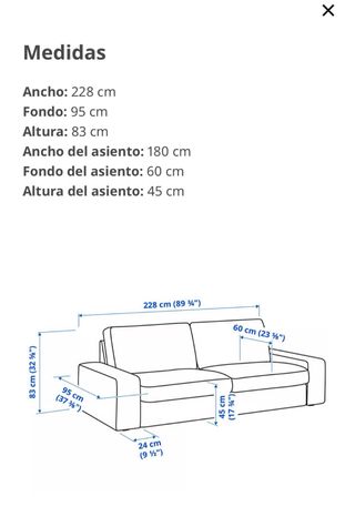 Divano a 2 posti Kiwik Ikea grigio