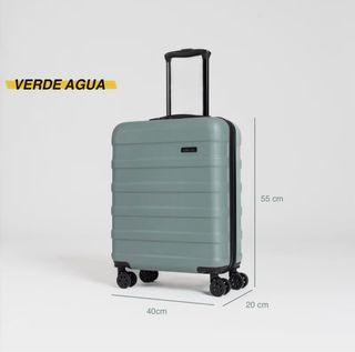 Maleta cabina rígida 360° - color verde agua