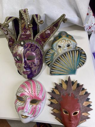 Máscaras Venecianas Decorativas Porcelana