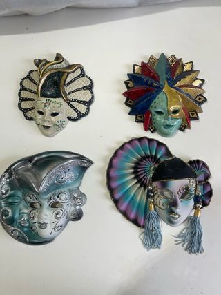 Máscaras Venecianas Decorativas Porcelana