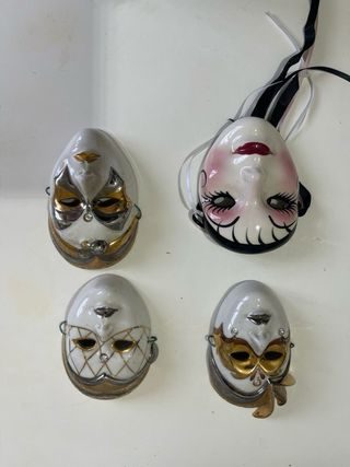 Máscaras Venecianas Decorativas Porcelana