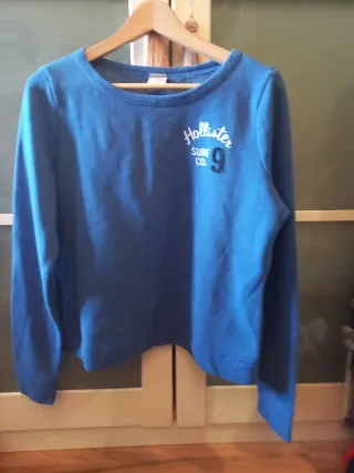 Sudadera Hollister sin capucha azul