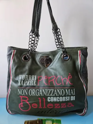 Borsa Le Pandorine grande con scritte