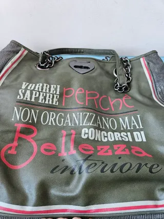 Borsa Le Pandorine grande con scritte
