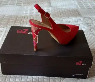 Zapatos de tacón Ezzio de ante rojo