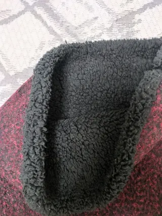 Braga bufanda de cuello reversible negra y roja