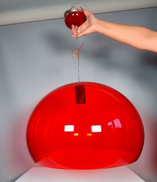 Lampada rossa KARTELL FL/Y soffitto metacrilato