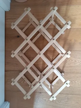 Botellero plegable de madera