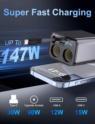 NUEVO - Cargador Coche 5 en 1 USB PD QC