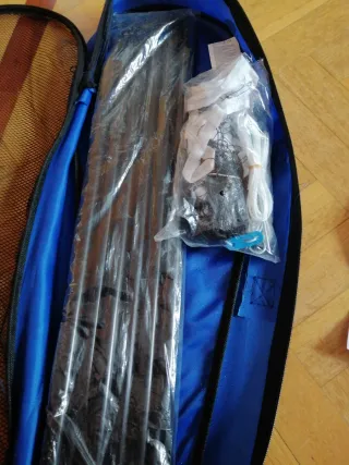 Kit de Bádminton con 4 Raquetas, 2 Volantes y Red.