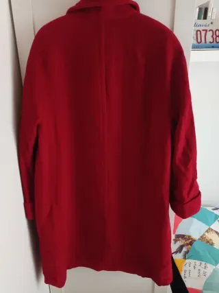 Abrigo Retro Vintage de Cachemira Rojo