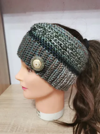 Fascia scaldaorecchie con bottone