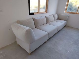 Divano modulare a 4 pezzi con 2 poltrone angolari