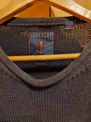 Jersey Superdry Rayas oversize Azul Marino Talla L