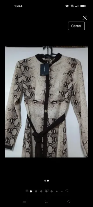 Vestido Kamome estampado serpiente talla M