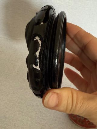 Antico Vaso Porcellana Cinese Rosso