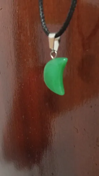 Collar Luna Verde Plata