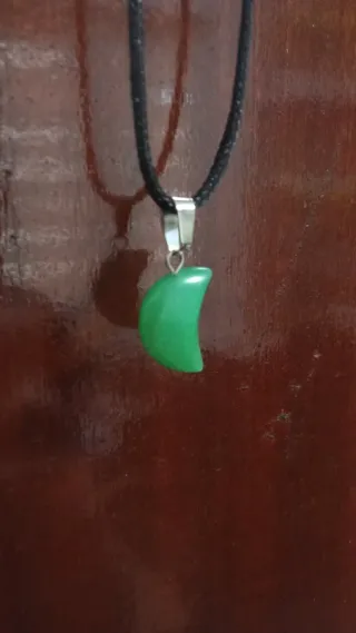 Collar Luna Verde Plata