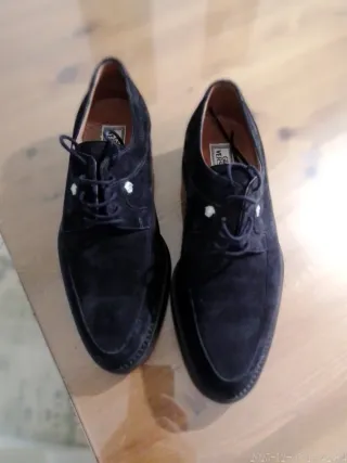 Zapatos Gianni Versace Ante Azul Talla 40