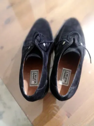 Zapatos Gianni Versace Ante Azul Talla 40