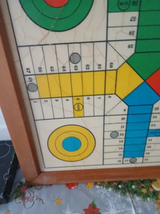 Tablero Parchís Antiguo Grande