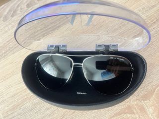 Gafas Armani Exchange Aviador Plata y Negro