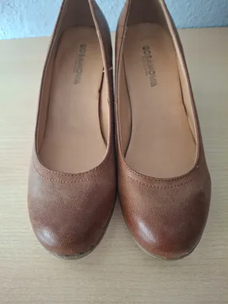 Zapatos de piel Bosanova tacón marrón