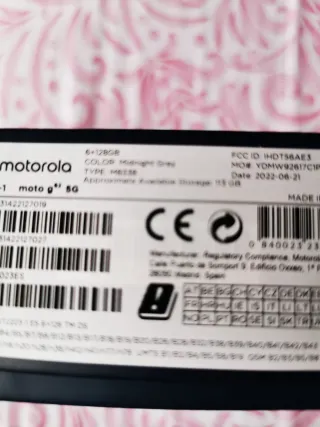 Motorola G62 5G 128/6GB 50mpx