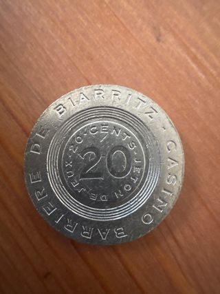 Ficha Casino Biarritz 20 Centimes