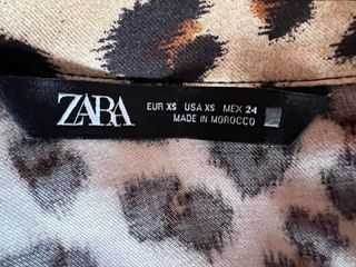 Camisa Zara Animal Print Leopardo Talla XS