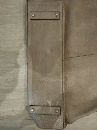 Bolso Pertegaz Piel Serpiente Beige