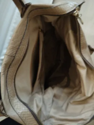 Bolso Pertegaz Piel Serpiente Beige