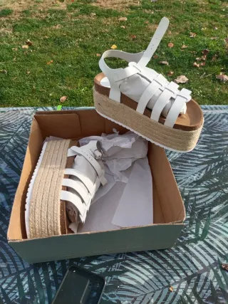 Sandalias Plataforma Esparto Mujer Talla 39