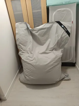 Puff XL Gris Poliéster