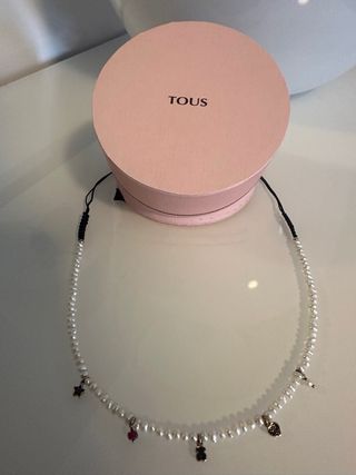Collar Tous plata Perlas y rubí