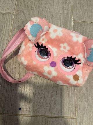 Bolso infantil interactivo rosa flores