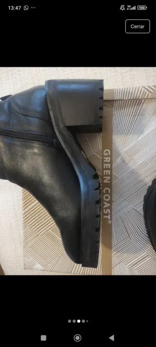 Botines Chelsea Piel Negros Talla 40