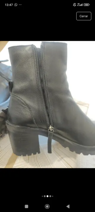 Botines Chelsea Piel Negros Talla 40