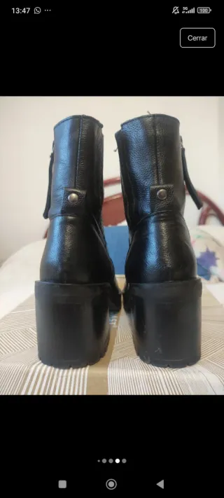 Botines Chelsea Piel Negros Talla 40