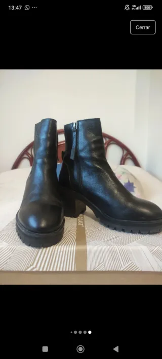Botines Chelsea Piel Negros Talla 40