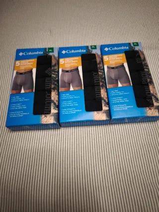 3x 5 Calzoncillos Boxer Columbia XL