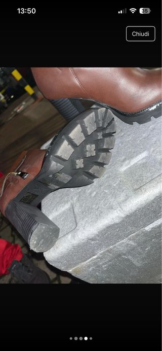 Stivaletti donna marroni con zip