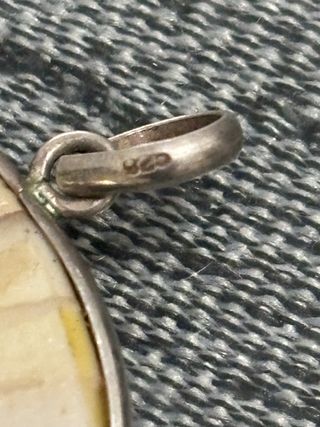 Colgante Plata Diseño Radial Beige