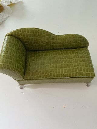 Joyero verde estilo chaise longue