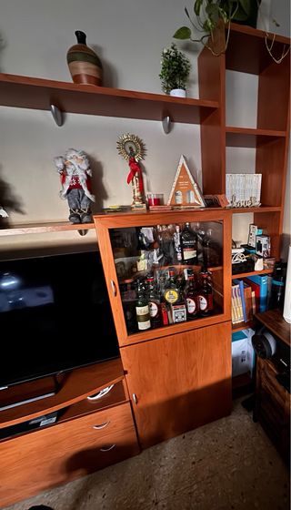 Librería madera y cristal 2.60x2.10x0.43