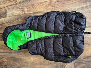 Chaleco negro y verde acolchado para niño,152cm