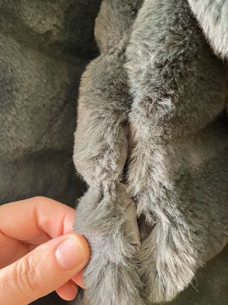 Chaqueta peluche verde con capucha